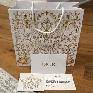 Dior White & Gold Bag + 2026 HNY Card + Receipt card and tissue paper